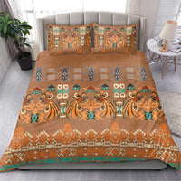 Terracotta Batik Papua-inspired Pattern Bedding Set - Polynesian Pride