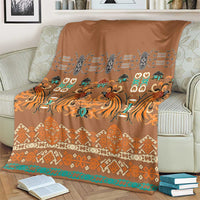 Terracotta Batik Papua-inspired Pattern Blanket - Polynesian Pride