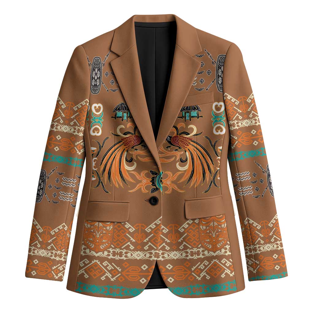 Terracotta Batik Papua-inspired Pattern Blazer - Polynesian Pride