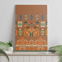 Terracotta Batik Papua-inspired Pattern Canvas Wall Art - Polynesian Pride