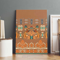 Terracotta Batik Papua-inspired Pattern Canvas Wall Art - Polynesian Pride