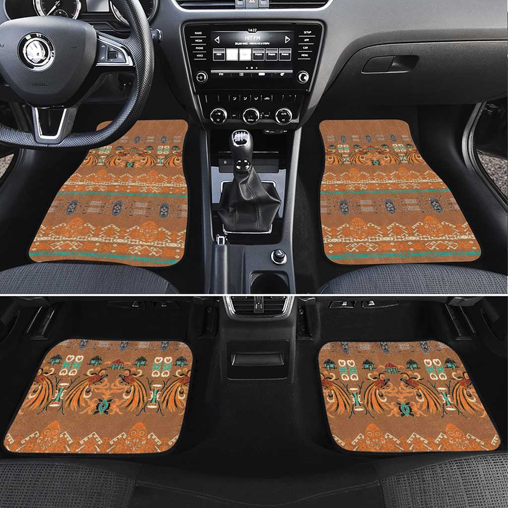 Terracotta Batik Papua-inspired Pattern Car Mats - Polynesian Pride