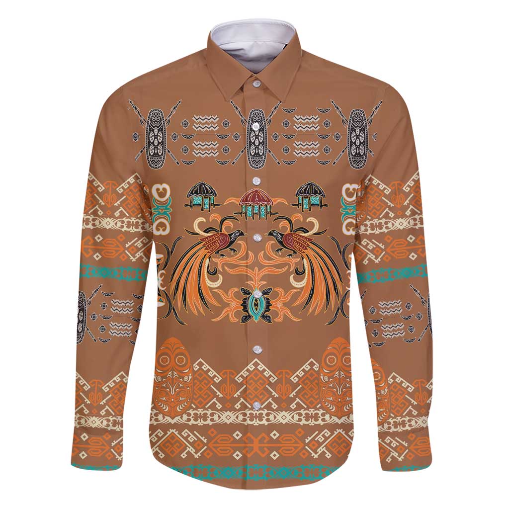 Terracotta Batik Papua-inspired Pattern Family Matching Puletasi and Hawaiian Shirt - Polynesian Pride