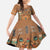 Terracotta Batik Papua-inspired Pattern Family Matching Summer Maxi Dress and Hawaiian Shirt - Polynesian Pride