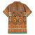 Terracotta Batik Papua-inspired Pattern Family Matching Summer Maxi Dress and Hawaiian Shirt - Polynesian Pride