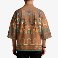 Terracotta Batik Papua-inspired Pattern Kimono - Polynesian Pride