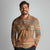 Terracotta Batik Papua-inspired Pattern Long Sleeve Polo Shirt - Polynesian Pride