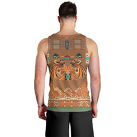 Terracotta Batik Papua-inspired Pattern Men Tank Top - Polynesian Pride