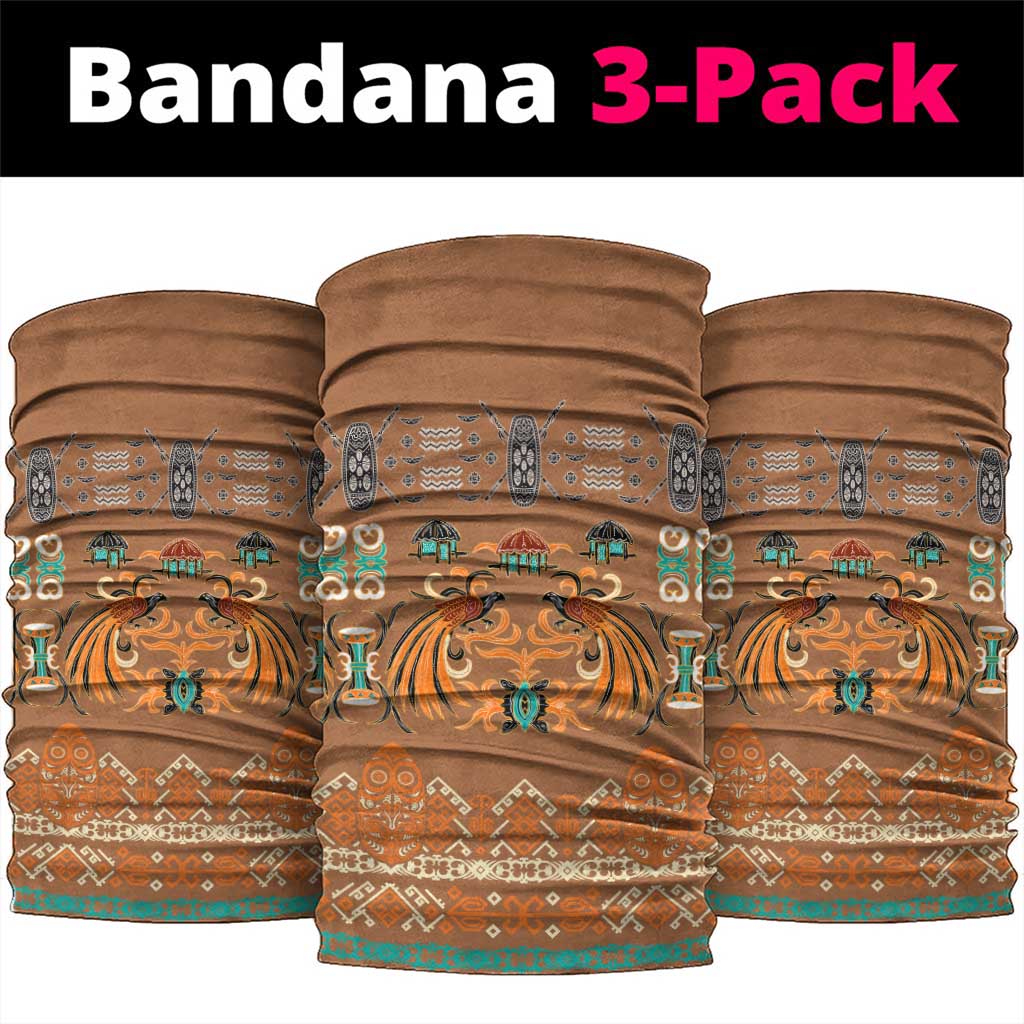 Terracotta Batik Papua-inspired Pattern Neck Gaiter LT9