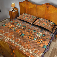 Terracotta Batik Papua-inspired Pattern Quilt Bed Set - Polynesian Pride