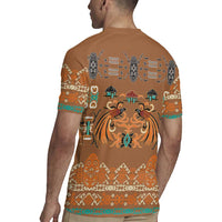 Terracotta Batik Papua-inspired Pattern Rugby Jersey - Polynesian Pride