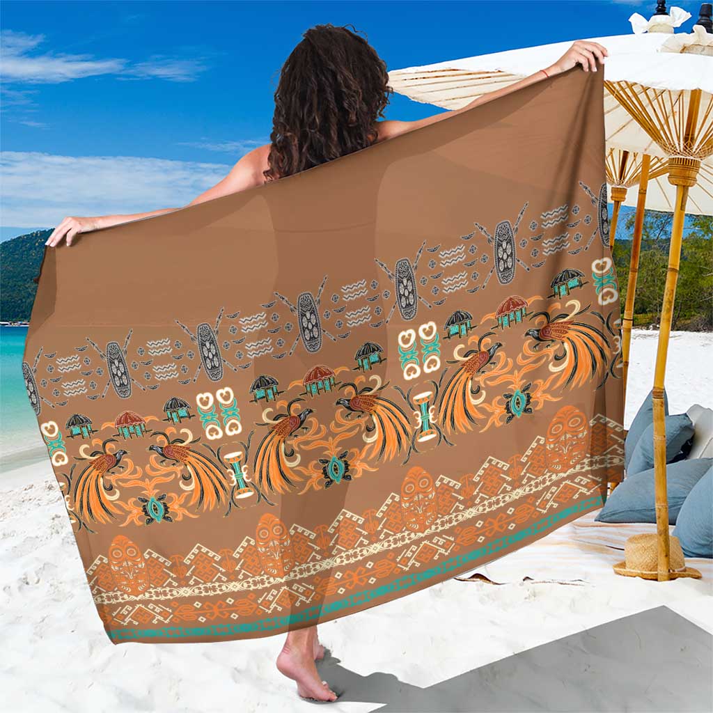 Terracotta Batik Papua-inspired Pattern Sarong - Polynesian Pride