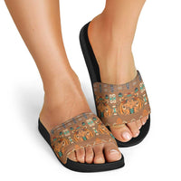 Terracotta Batik Papua-inspired Pattern Slide Sandals - Polynesian Pride