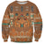 Terracotta Batik Papua-inspired Pattern Sweatshirt - Polynesian Pride