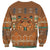 Terracotta Batik Papua-inspired Pattern Sweatshirt - Polynesian Pride