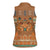 Terracotta Batik Papua-inspired Pattern Women Sleeveless Polo Shirt - Polynesian Pride