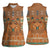 Terracotta Batik Papua-inspired Pattern Women Sleeveless Polo Shirt - Polynesian Pride