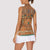 Terracotta Batik Papua-inspired Pattern Women Sleeveless Polo Shirt - Polynesian Pride