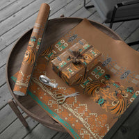 Terracotta Batik Papua-inspired Pattern Wrapping Paper - Polynesian Pride