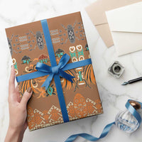Terracotta Batik Papua-inspired Pattern Wrapping Paper - Polynesian Pride
