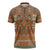 Terracotta Batik Papua-inspired Pattern Zipper Polo Shirt - Polynesian Pride