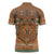 Terracotta Batik Papua-inspired Pattern Zipper Polo Shirt - Polynesian Pride
