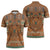 Terracotta Batik Papua-inspired Pattern Zipper Polo Shirt - Polynesian Pride