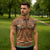Terracotta Batik Papua-inspired Pattern Zipper Polo Shirt - Polynesian Pride