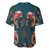 Dark Cyan Blue Bird of Batik Papua Baseball Jersey Exotic Natural Wealth of Papua - Polynesian Pride