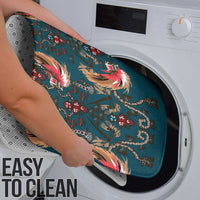 Dark Cyan Blue Bird of Batik Papua Bathroom Set Exotic Natural Wealth of Papua - Polynesian Pride