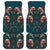 Dark Cyan Blue Bird of Batik Papua Car Mats Exotic Natural Wealth of Papua - Polynesian Pride