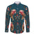 Dark Cyan Blue Bird of Batik Papua Family Matching Off Shoulder Short Dress and Hawaiian Shirt Exotic Natural Wealth of Papua - Polynesian Pride