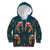 Dark Cyan Blue Bird of Batik Papua Kid Hoodie Exotic Natural Wealth of Papua - Polynesian Pride