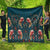 Dark Cyan Blue Bird of Batik Papua Quilt Exotic Natural Wealth of Papua - Polynesian Pride