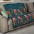 Dark Cyan Blue Bird of Batik Papua Quilt Exotic Natural Wealth of Papua - Polynesian Pride