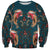 Dark Cyan Blue Bird of Batik Papua Sweatshirt Exotic Natural Wealth of Papua - Polynesian Pride