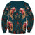 Dark Cyan Blue Bird of Batik Papua Sweatshirt Exotic Natural Wealth of Papua - Polynesian Pride