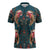 Dark Cyan Blue Bird of Batik Papua Zipper Polo Shirt Exotic Natural Wealth of Papua - Polynesian Pride
