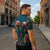 Dark Cyan Blue Bird of Batik Papua Zipper Polo Shirt Exotic Natural Wealth of Papua - Polynesian Pride