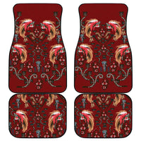 Oxblood Bird of Batik Papua Car Mats Exotic Natural Wealth of Papua - Polynesian Pride
