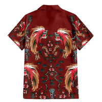 Oxblood Bird of Batik Papua Family Matching Mermaid Dress and Hawaiian Shirt Exotic Natural Wealth of Papua - Polynesian Pride