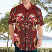 Oxblood Bird of Batik Papua Hawaiian Shirt Exotic Natural Wealth of Papua - Polynesian Pride