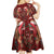 Oxblood Bird of Batik Papua Kid Short Sleeve Dress Exotic Natural Wealth of Papua - Polynesian Pride