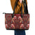 Oxblood Bird of Batik Papua Leather Tote Bag Exotic Natural Wealth of Papua - Polynesian Pride