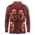Oxblood Bird of Batik Papua Long Sleeve Polo Shirt Exotic Natural Wealth of Papua - Polynesian Pride