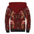 Oxblood Bird of Batik Papua Sherpa Hoodie Exotic Natural Wealth of Papua - Polynesian Pride