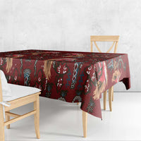 Oxblood Bird of Batik Papua Tablecloth Exotic Natural Wealth of Papua - Polynesian Pride