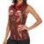 Oxblood Bird of Batik Papua Women Sleeveless Polo Shirt Exotic Natural Wealth of Papua - Polynesian Pride