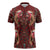 Oxblood Bird of Batik Papua Zipper Polo Shirt Exotic Natural Wealth of Papua - Polynesian Pride