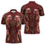 Oxblood Bird of Batik Papua Zipper Polo Shirt Exotic Natural Wealth of Papua - Polynesian Pride